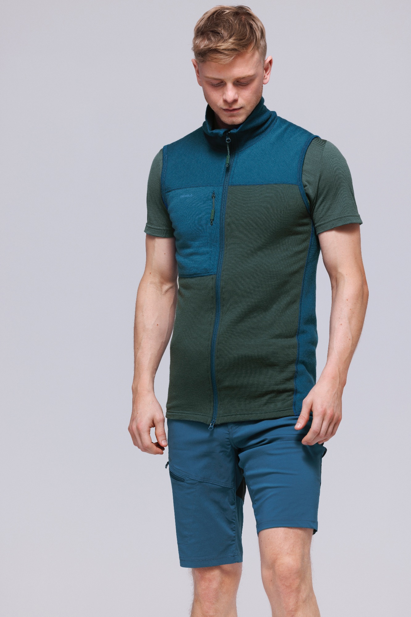 Devold Nibba Hiking Vest Men Sininen / Harmaa 05