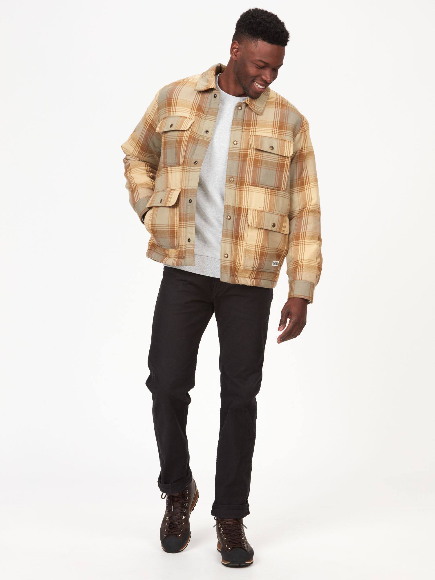 Marmot Ridgefield Sherpa Flannel Shirt Light Oak 05