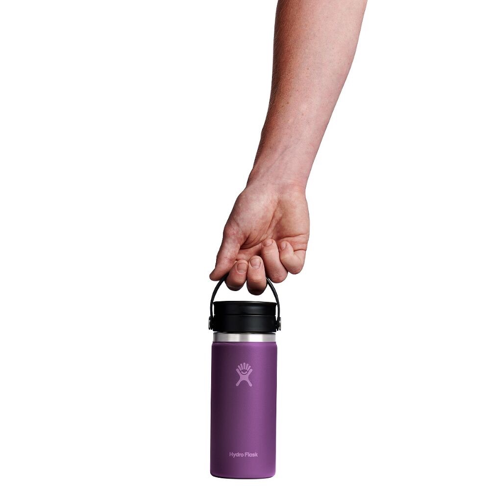 Hydro Flask 16 oz Coffee Wide Mouth, Flex Sip Lid Purple 02
