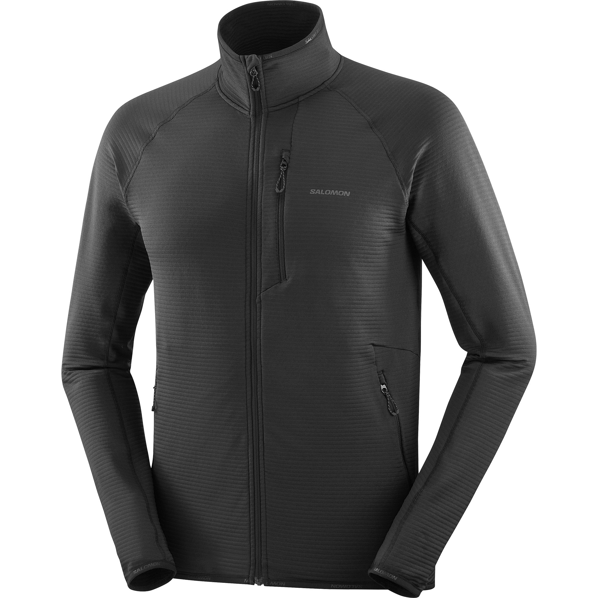 Salomon Men's Essential Lightwarm Full Zip Musta 02