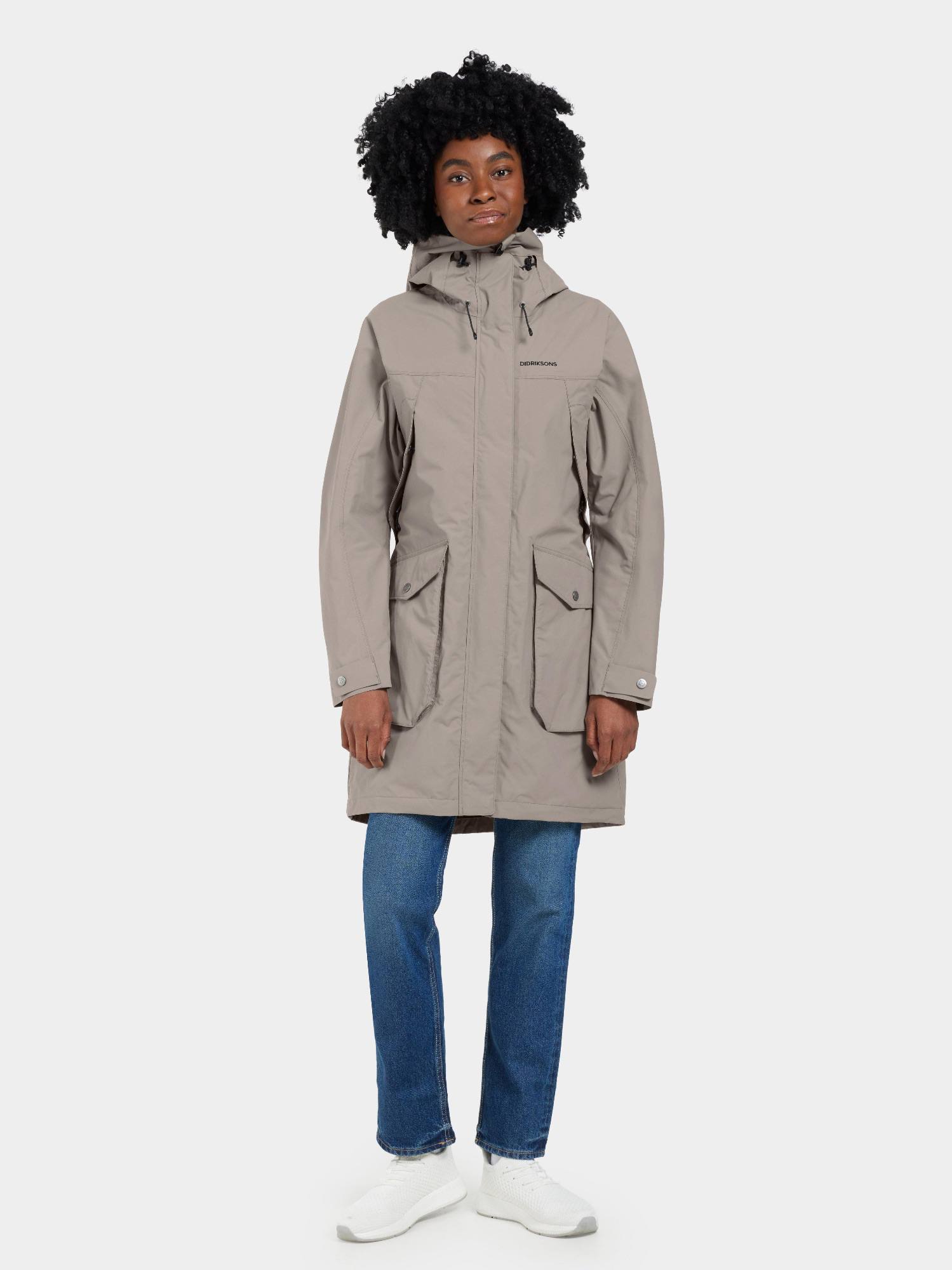 Manteau Parka Didriksons Thelma Storm System - Imperméable, Taille 37 Noir/gris - Occasion Parfait état