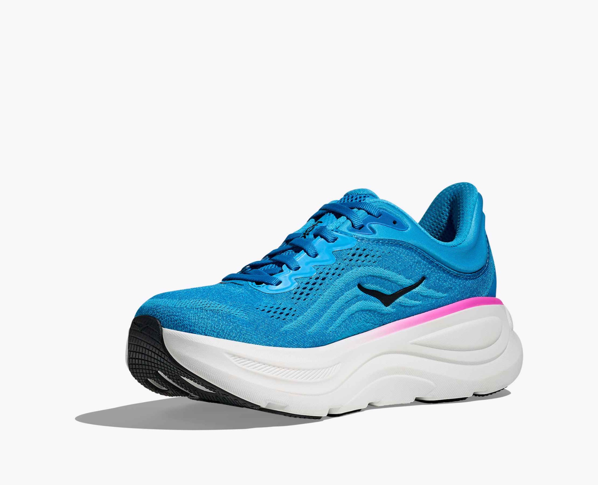 Hoka Women's Bondi 9 Skyward Blue / Neon Fuchsia 04