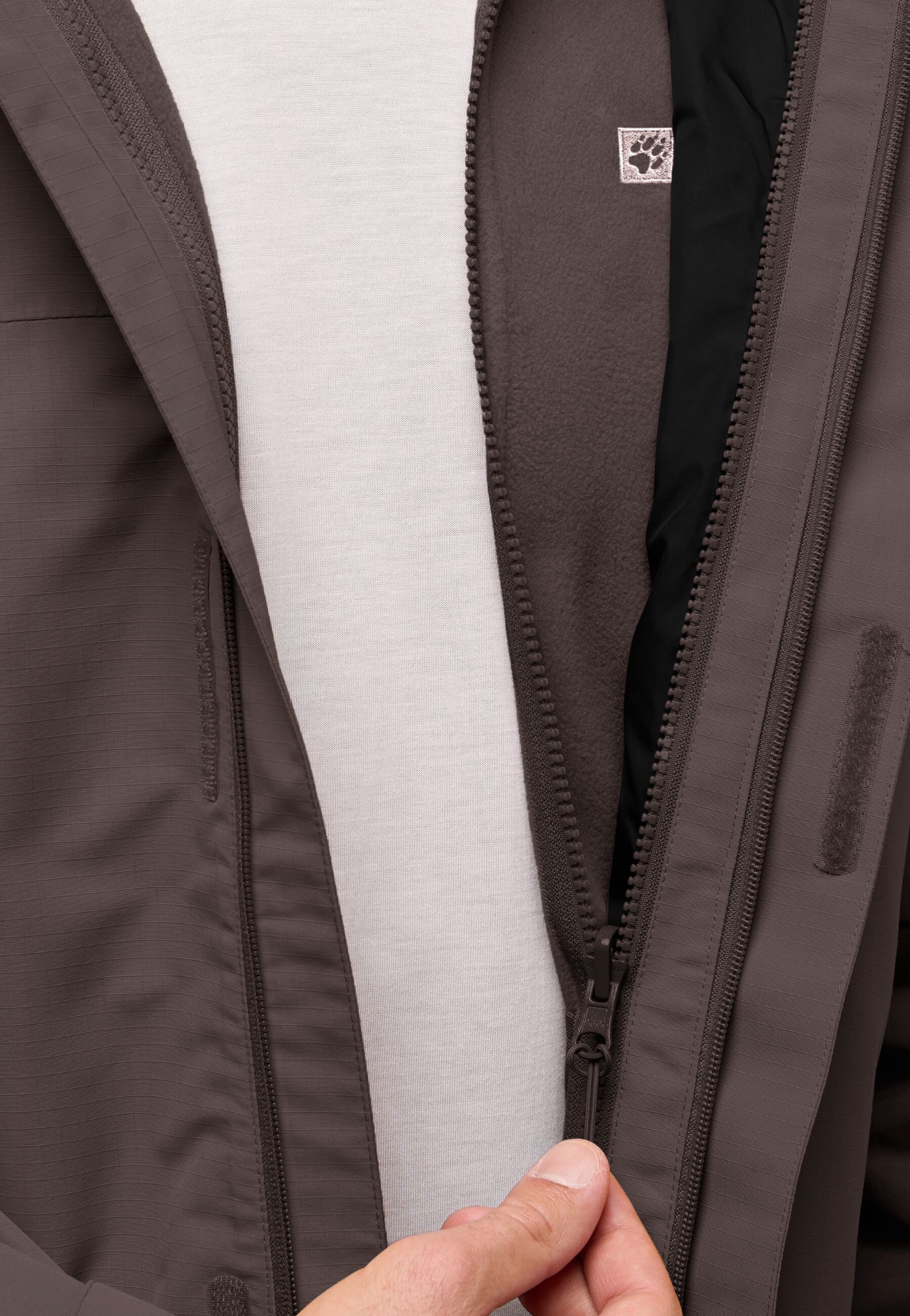 Jack Wolfskin Men's Altenberg 3in1 Jacket - Miesten talvitakki Peat 07