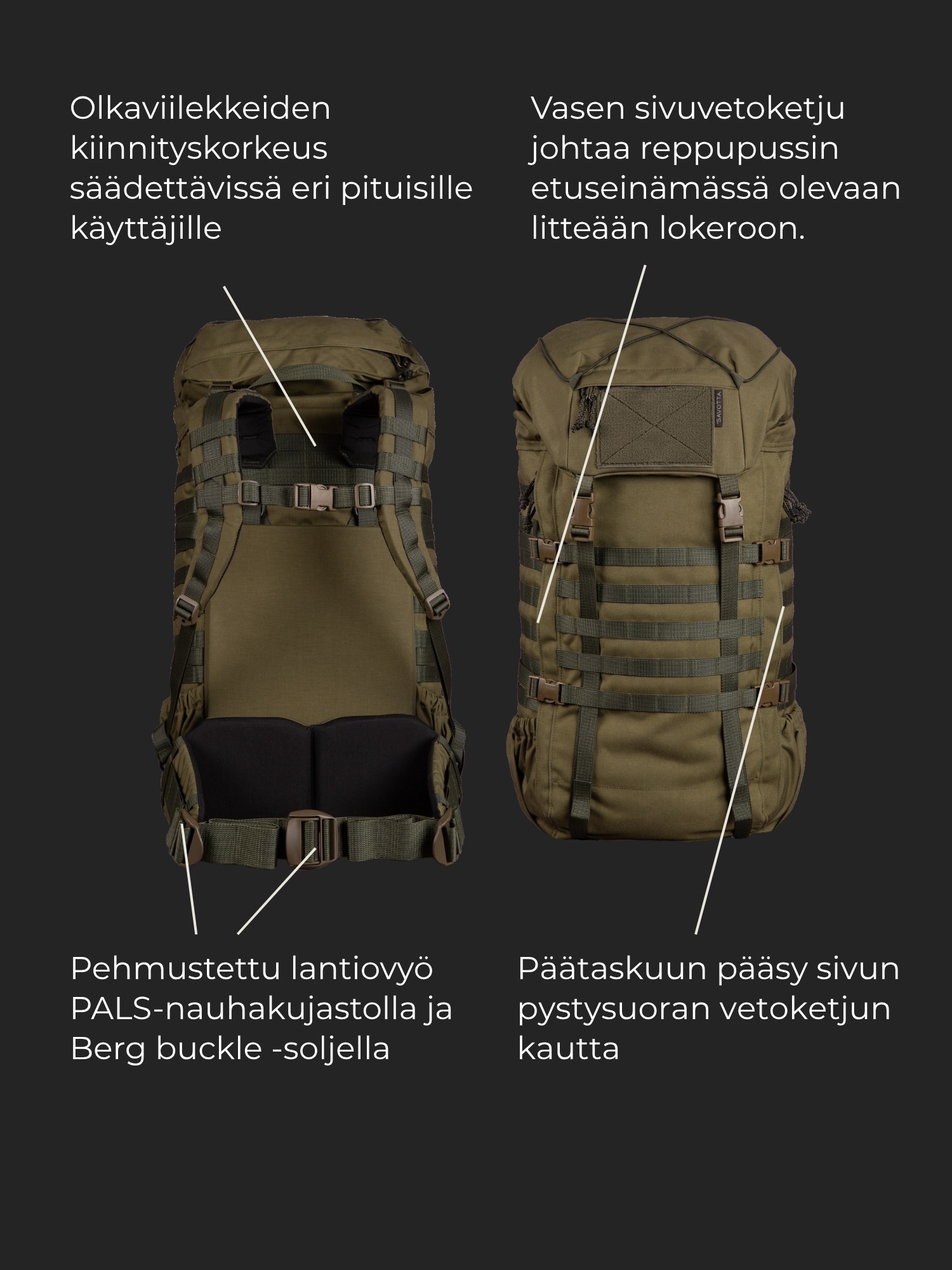 Savotta Kantamus 60L Green 08