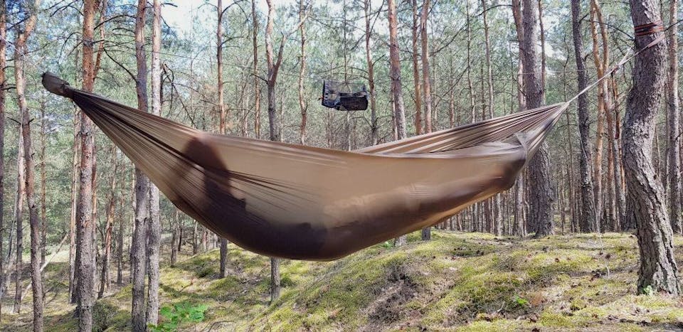 Bushmen UL Long Hammock Dark olive 02