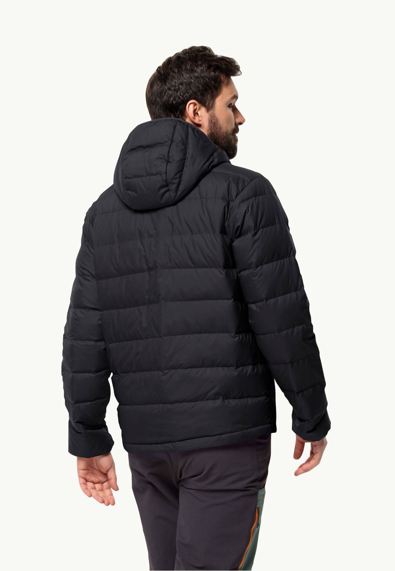Jack Wolfskin Men's Ather Down Hoody - Miesten untuvatakki Musta 03