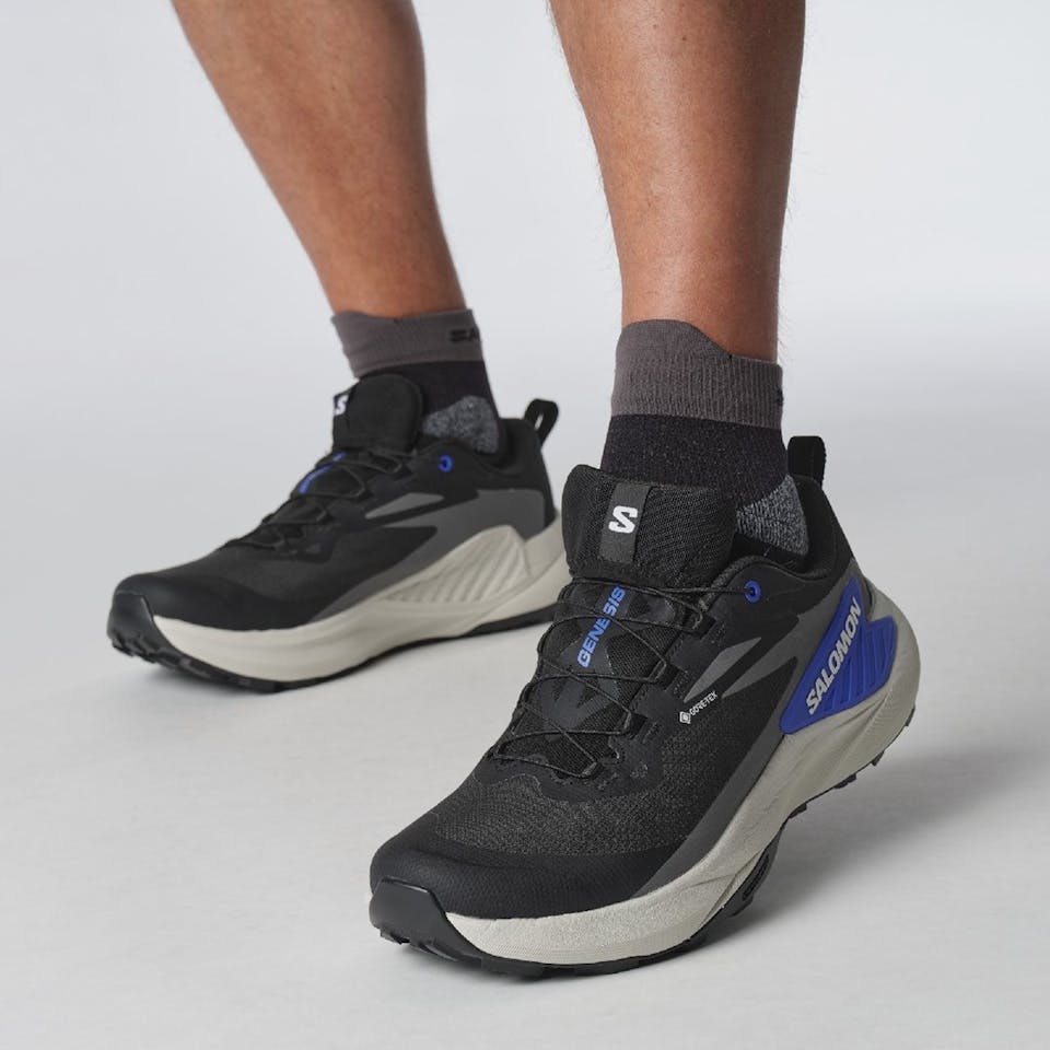Salomon Men's Genesis GTX Black/Lunar Rock/French Blue 07