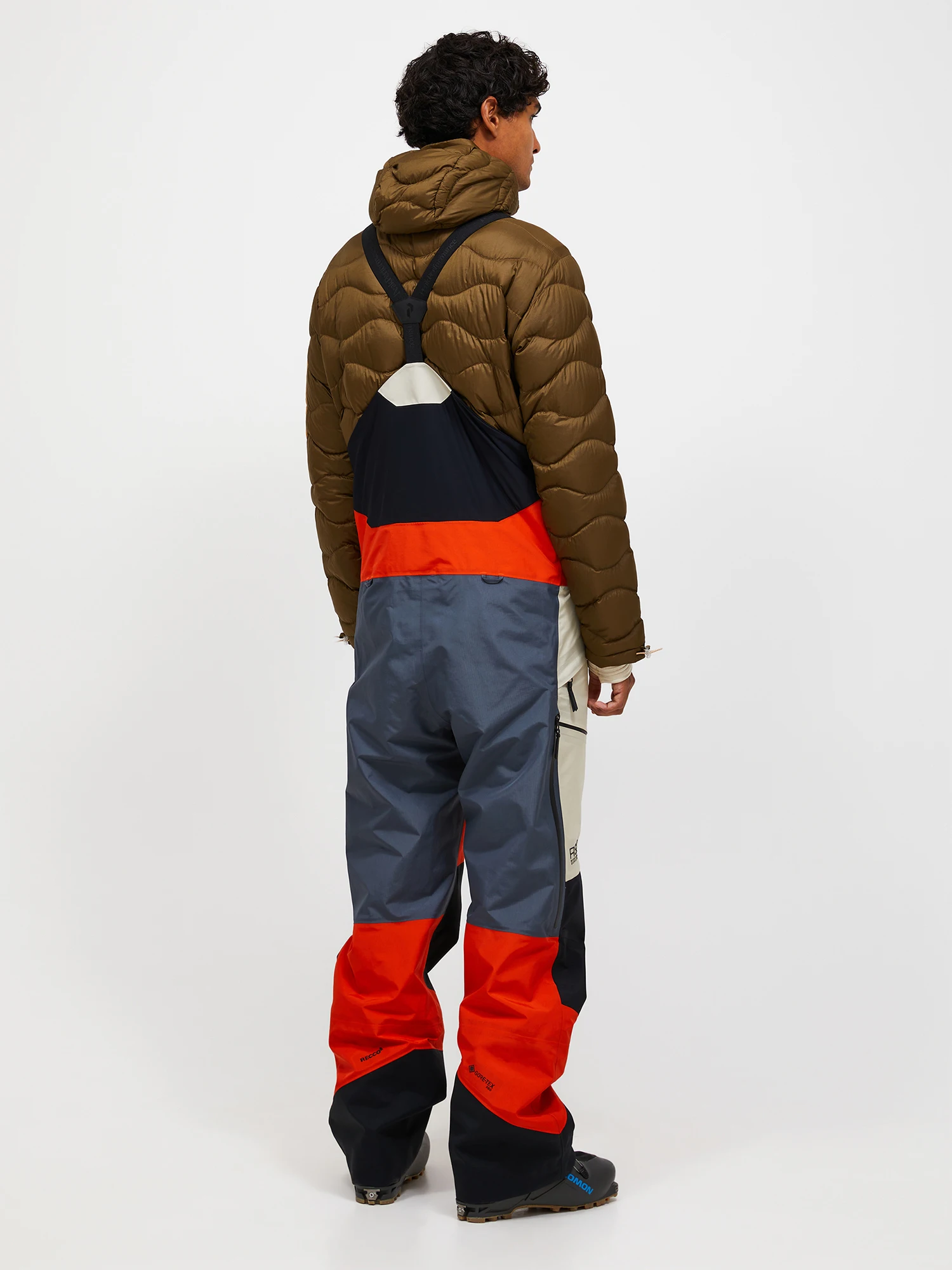 Peak Performance Men's Vertical GTX Pro 3L Shell Bib Pants Solar Burst / Sand Fog 04