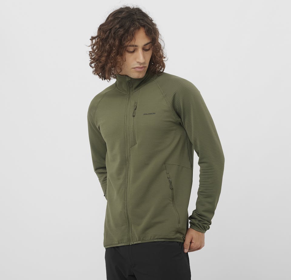 Salomon Men's Essential Lightwarm Full Zip Grape 07