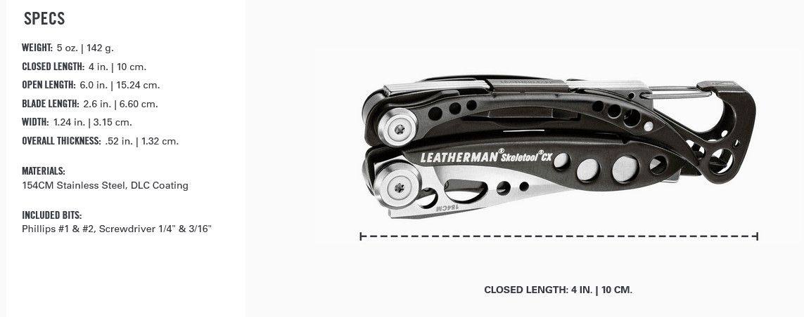 Leatherman Skeletool Cx Black 05