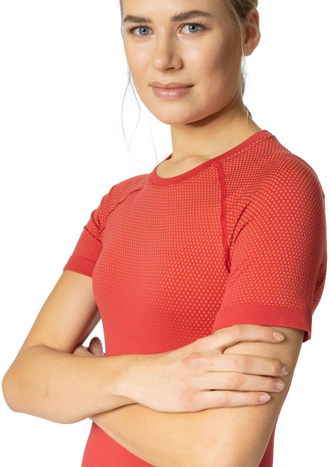 Odlo Women's Performance Light Eco Crew Short Sleeve Punainen 07