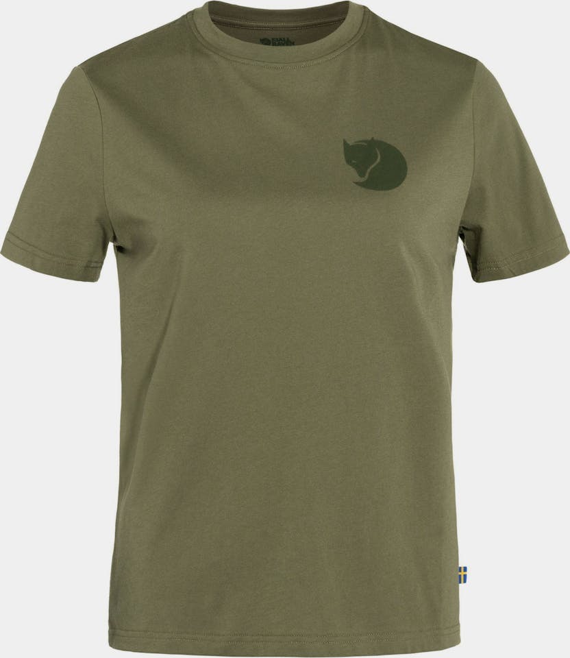 Fjällräven Women's Fox Boxy Logo Tee Green 01