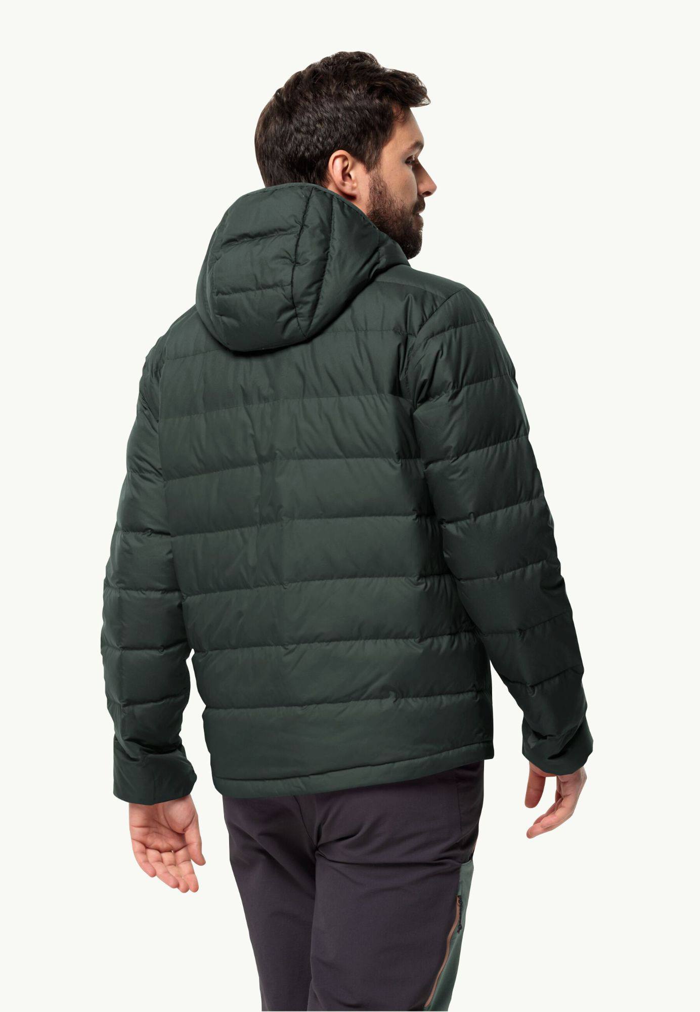 Jack Wolfskin Men's Ather Down Hoody - Miesten untuvatakki Black Olive 03