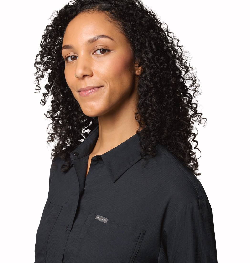 Columbia Women's Silver Ridge Utility Long Sleeve Shirt Black 01