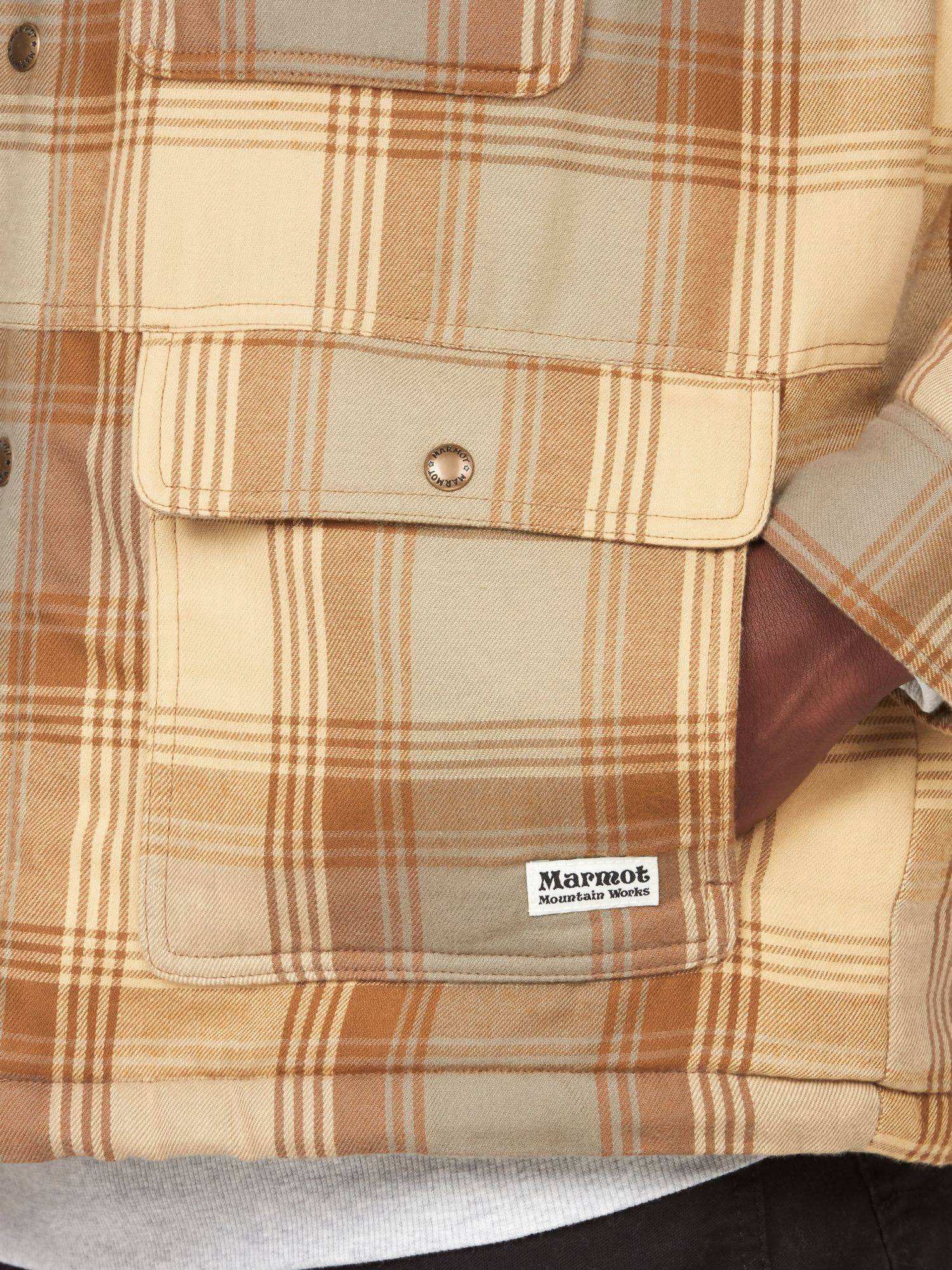 Marmot Ridgefield Sherpa Flannel Shirt Light Oak 02