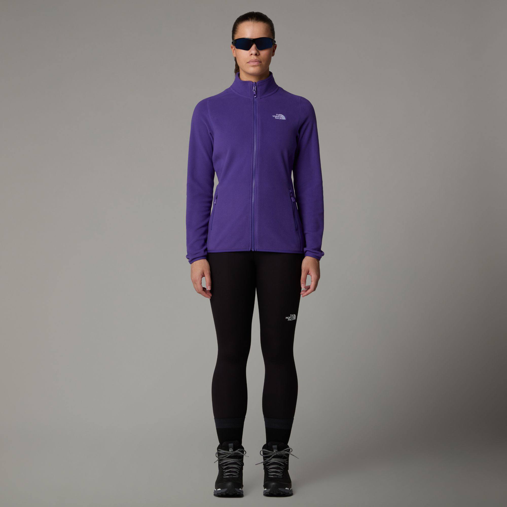 The North Face Women's 100 Glacier Full Zip Purple 02