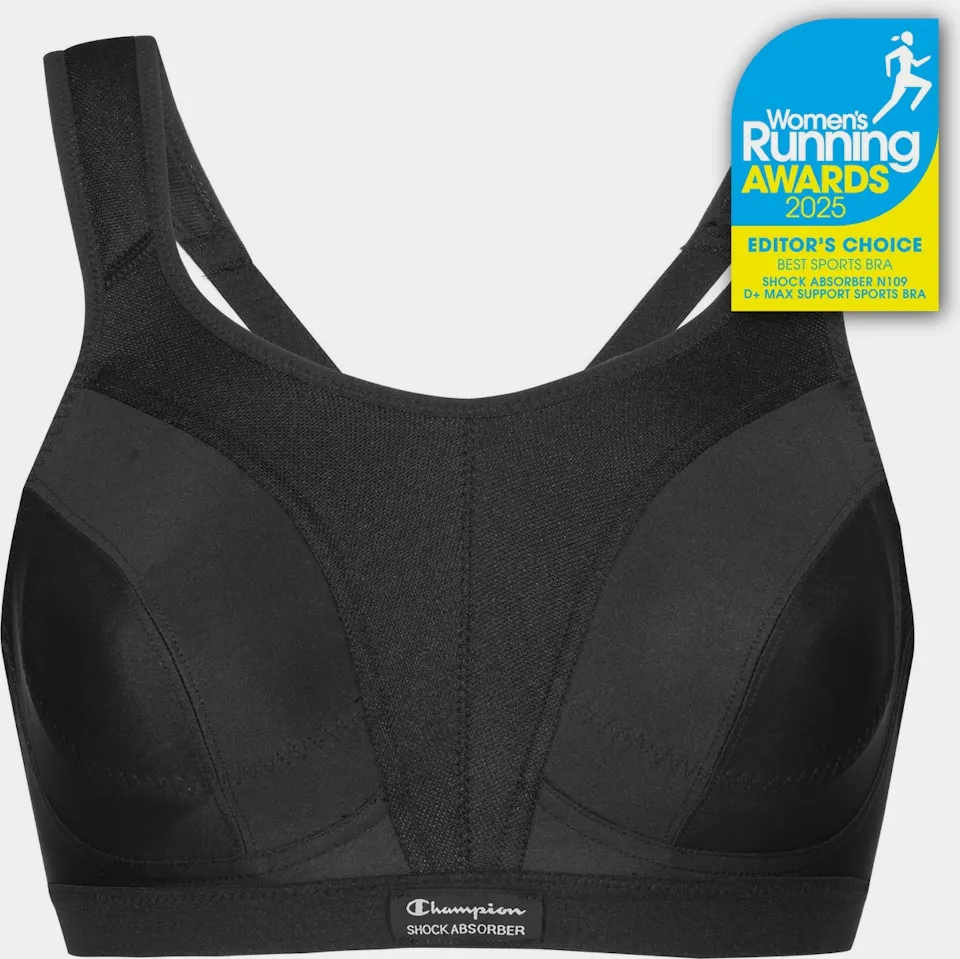 Shock Absorber D+ Max Support Sports Bra F-cup Musta 01