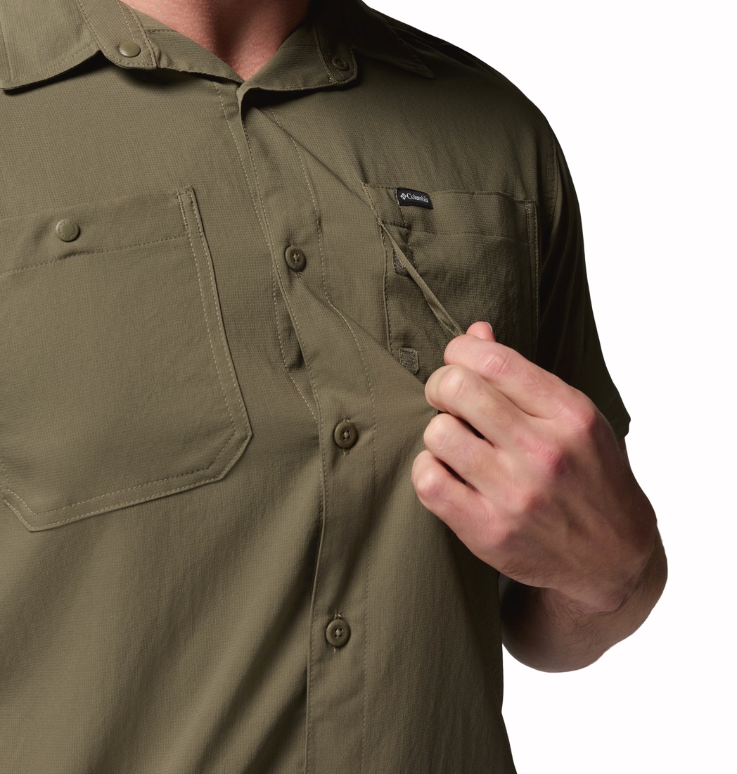 Columbia Men's Silver Ridge Utility II Short Sleeve Shirt Stone Green Heather 03