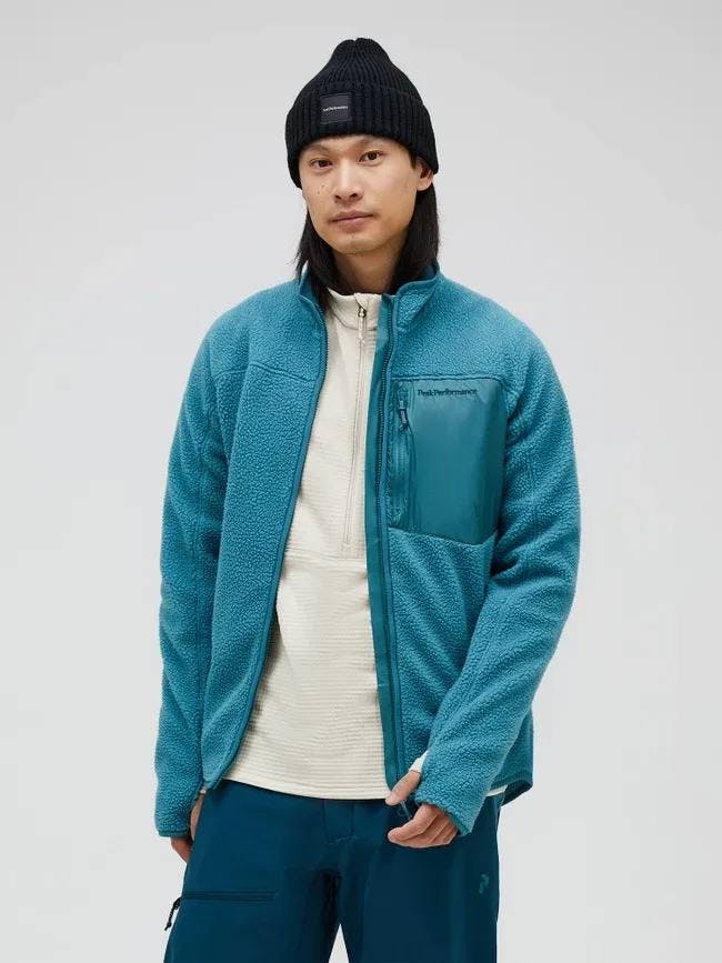 Peak Performance Men's Pile Zip Jacket Hydro fresh (g46) 02