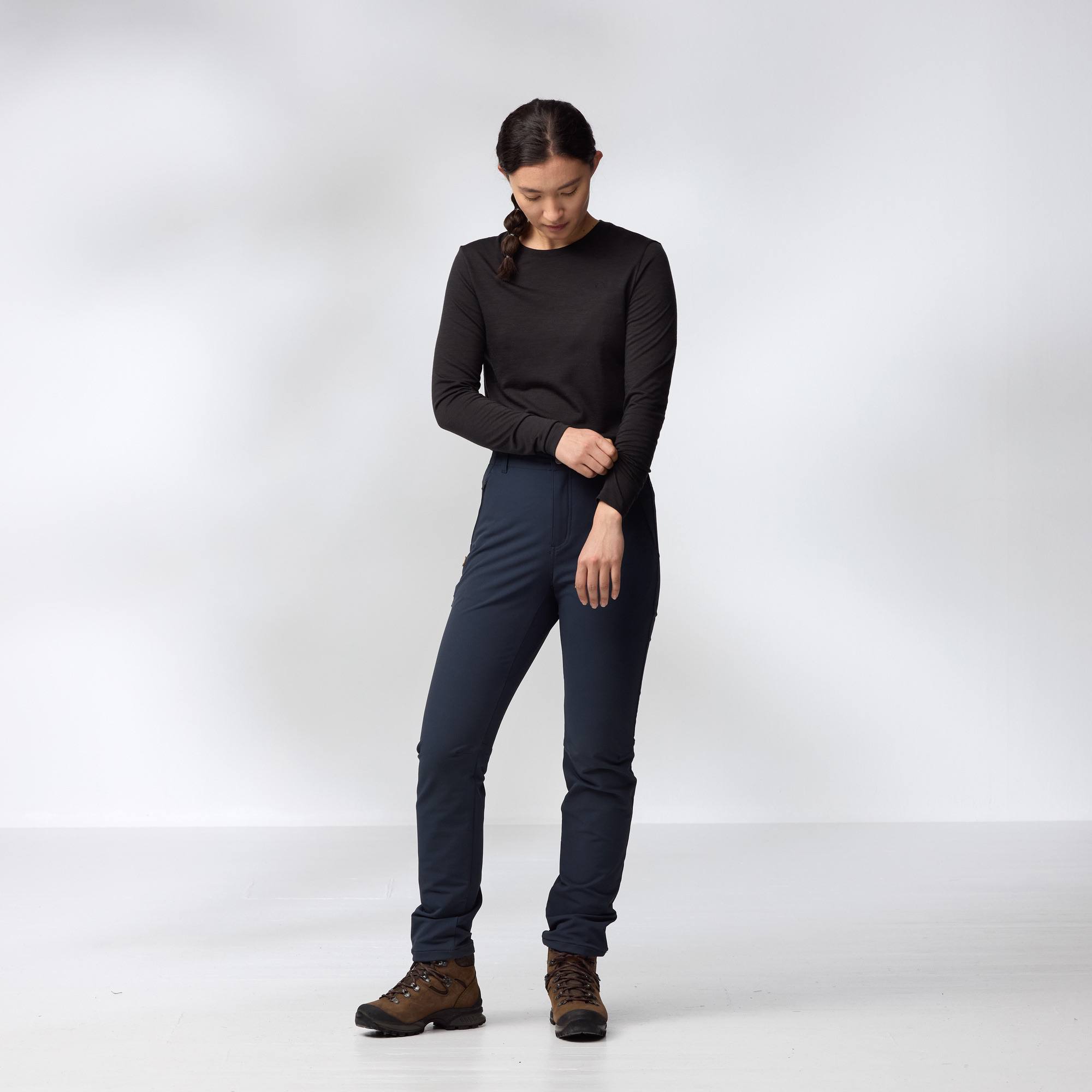 Fjällräven Women's Abisko Wool LS Musta 05