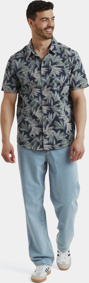 Sherpa Men's Havai Short Sleeve Shirt Rathee Blue 03