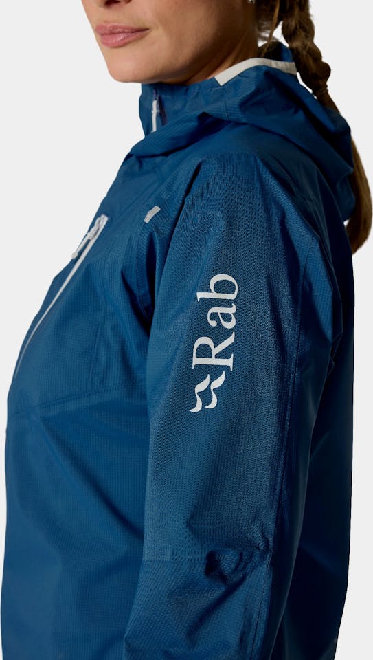 Rab Women's Downpour Trail Light Jacket Tempest Blue 10