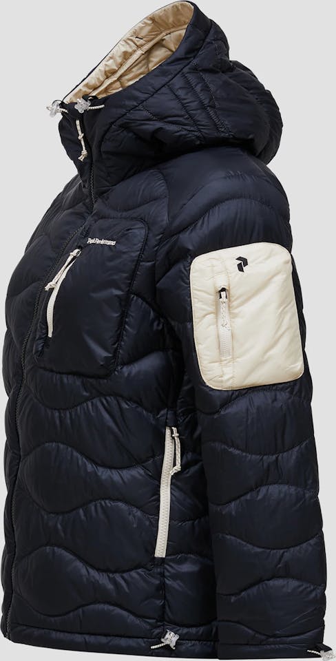 Peak Performance Women's Helium Utility Down Hood Black / sand fog 02