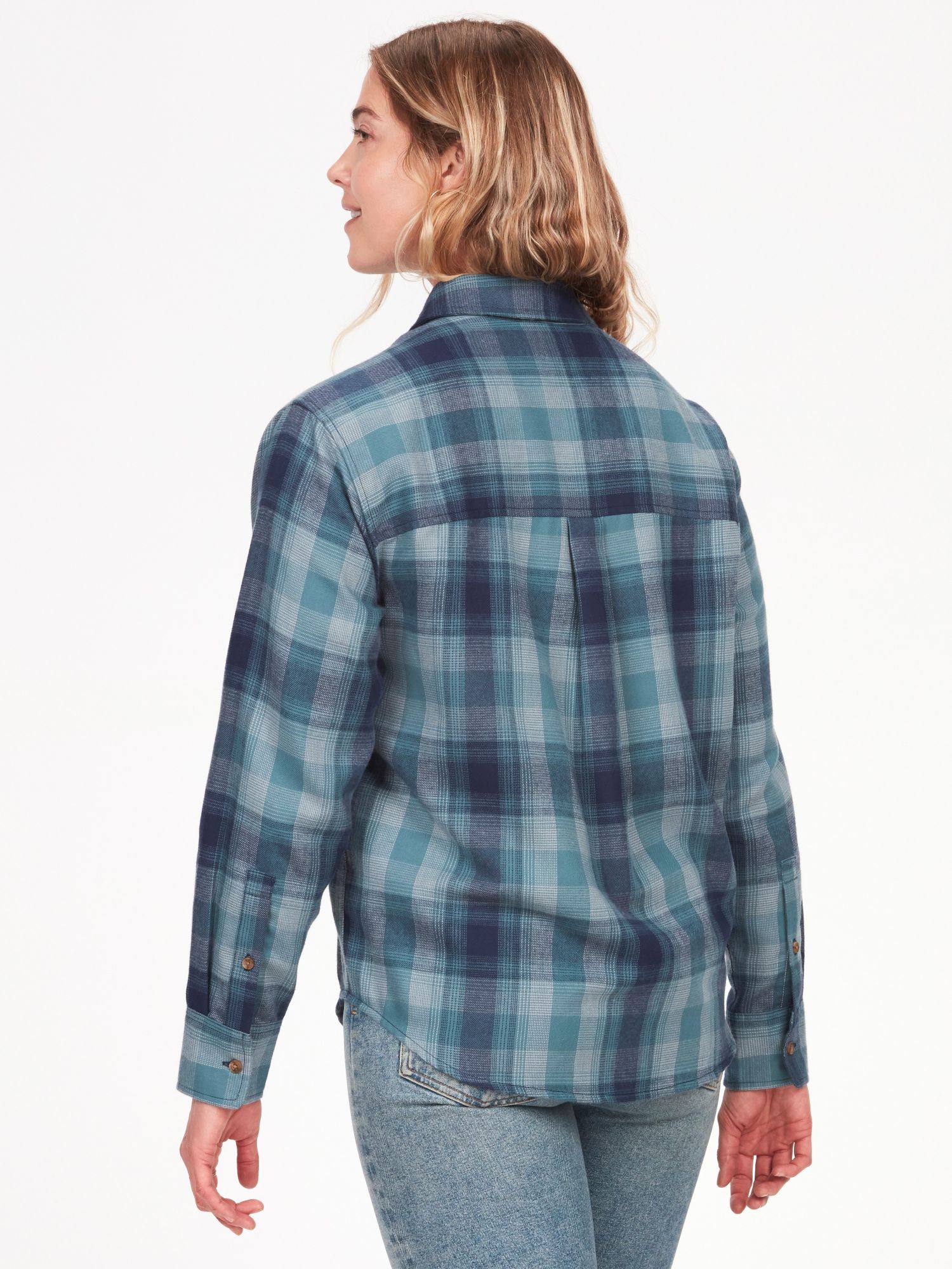 Marmot Women's Fairfax Light Novelty Flannel Navy 05