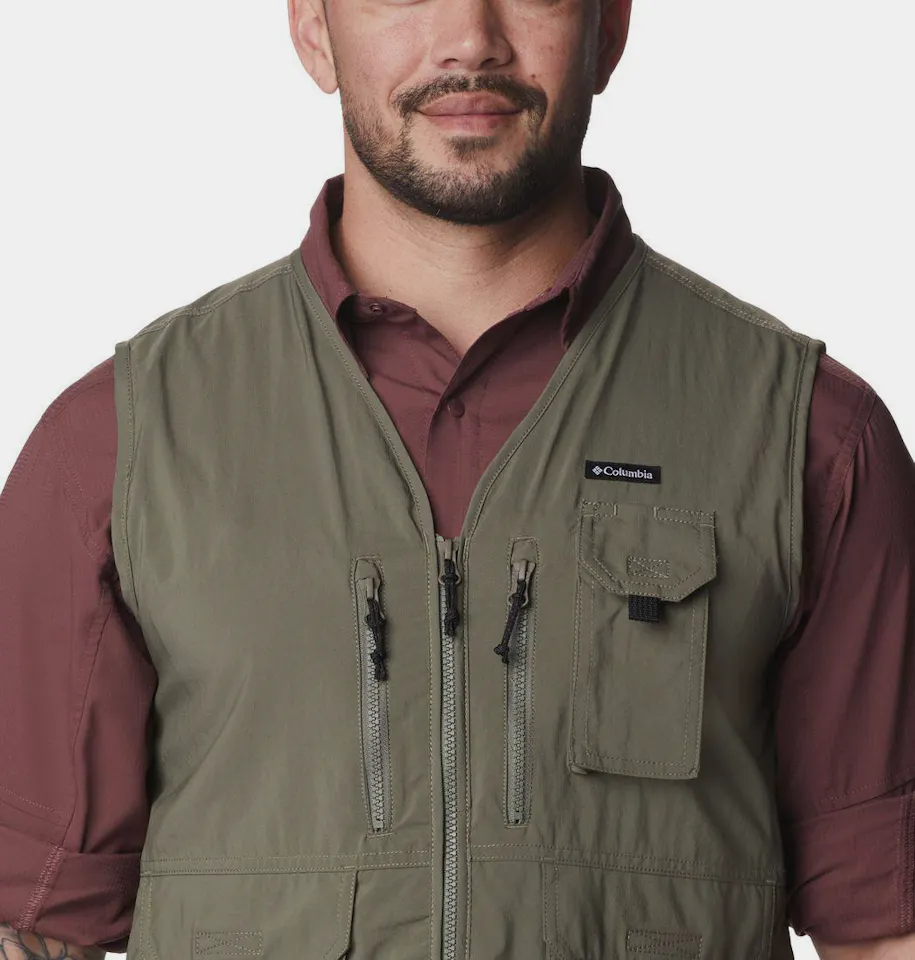 Columbia Men's Silver Ridge Utility Vest Stone 05