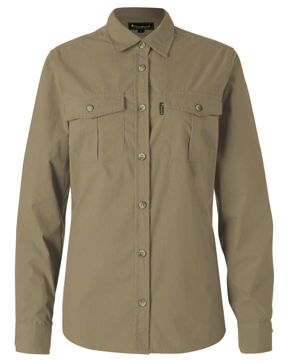 Pinewood Women's Safari Long Sleeve Shirt Sandstone 02