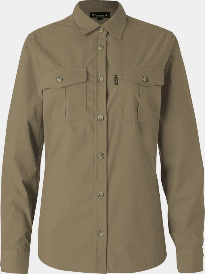 Pinewood Women's Safari Long Sleeve Shirt Sandstone 02