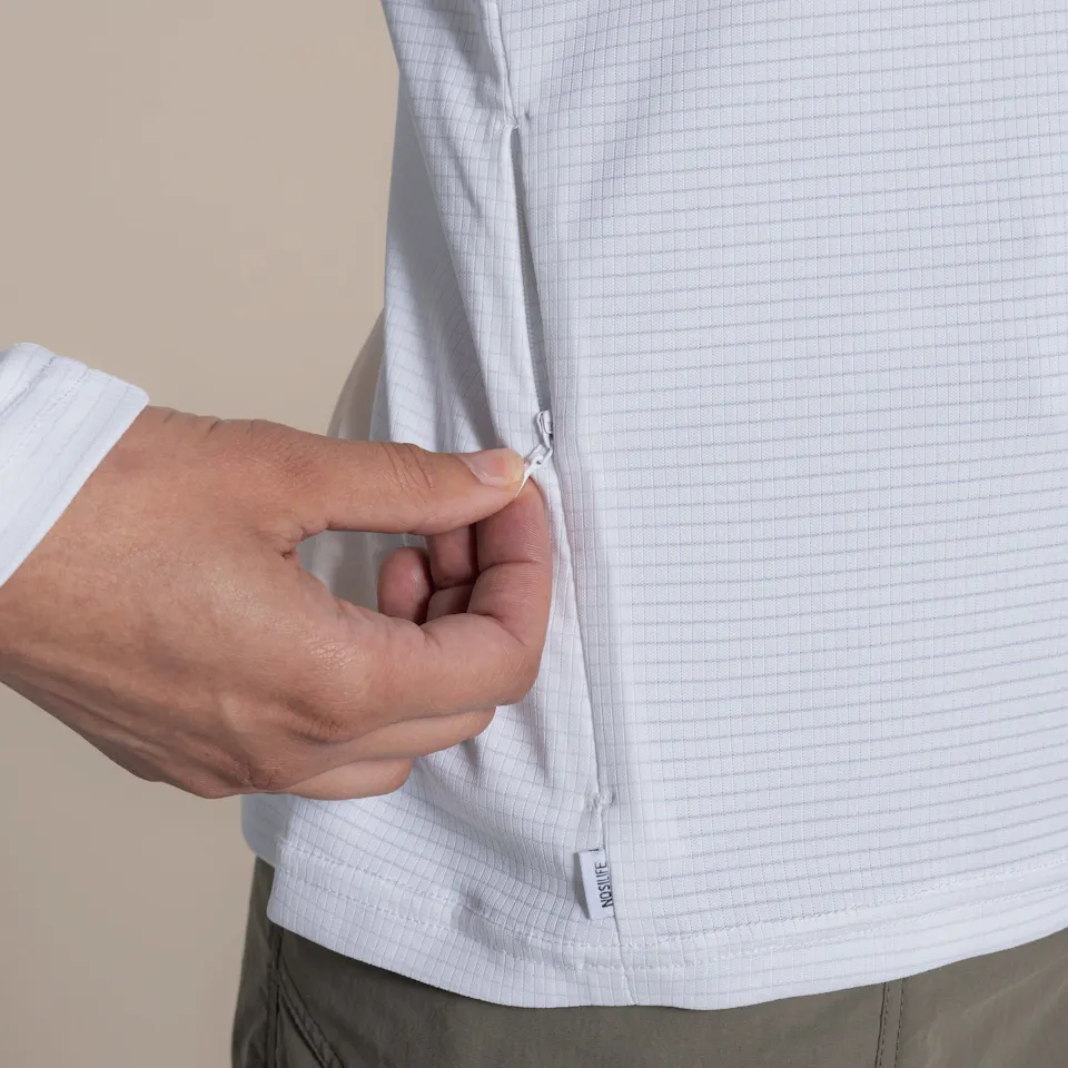 Craghoppers Women's Solarshield+ Half Zip Top White 04