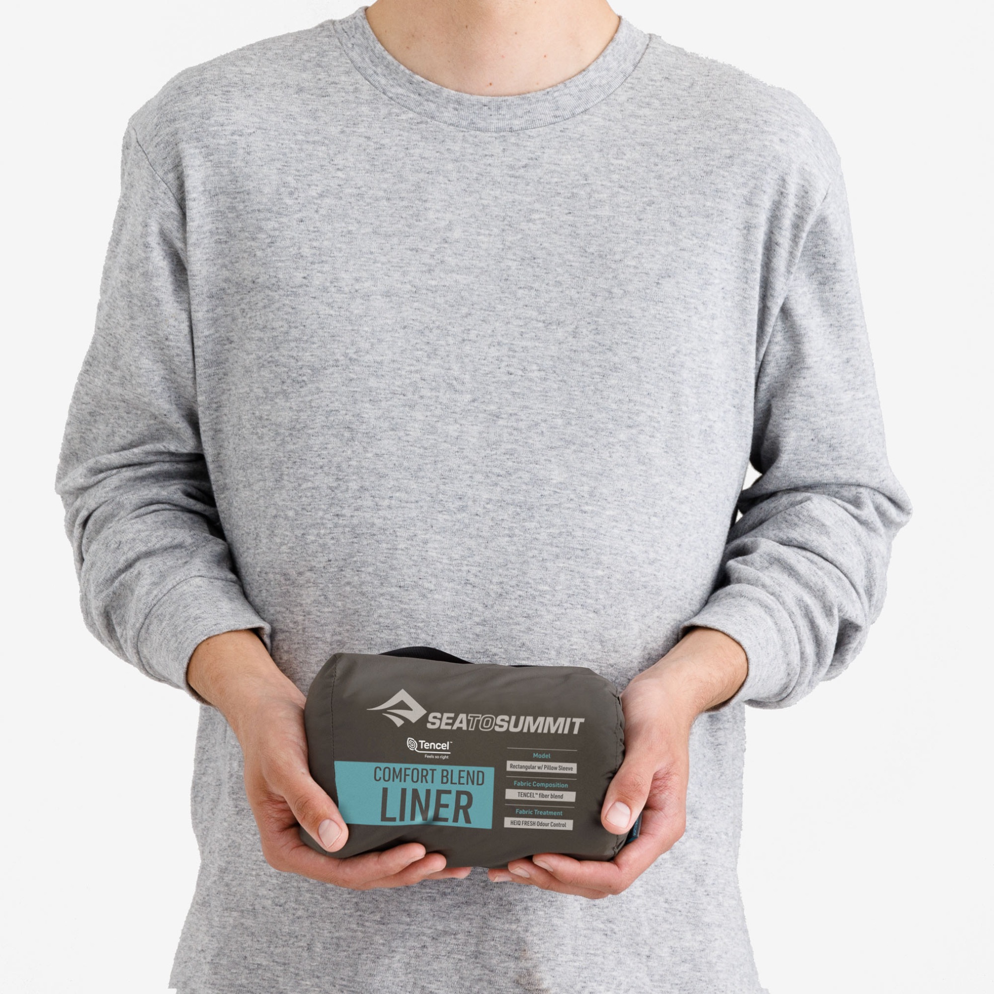 Sea To Summit Comfort Blend Traveller Sleeping Bag Liner Rectangular Standard Aqua 03