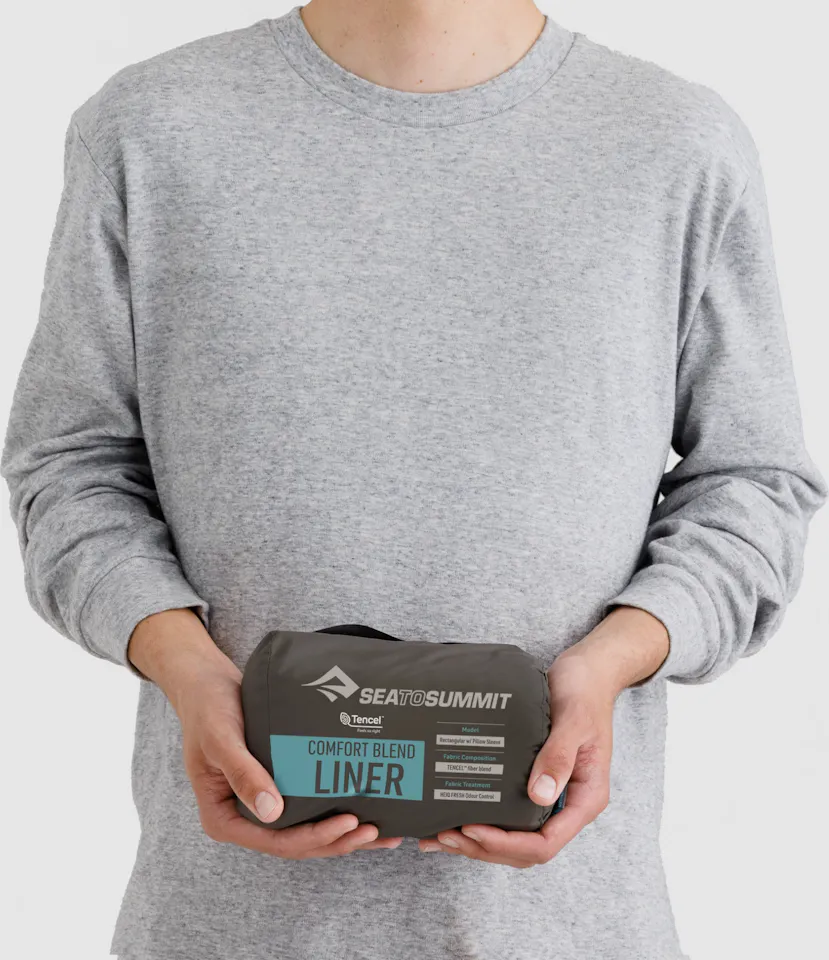 Sea To Summit Comfort Blend Traveller Sleeping Bag Liner Rectangular Standard Aqua 03