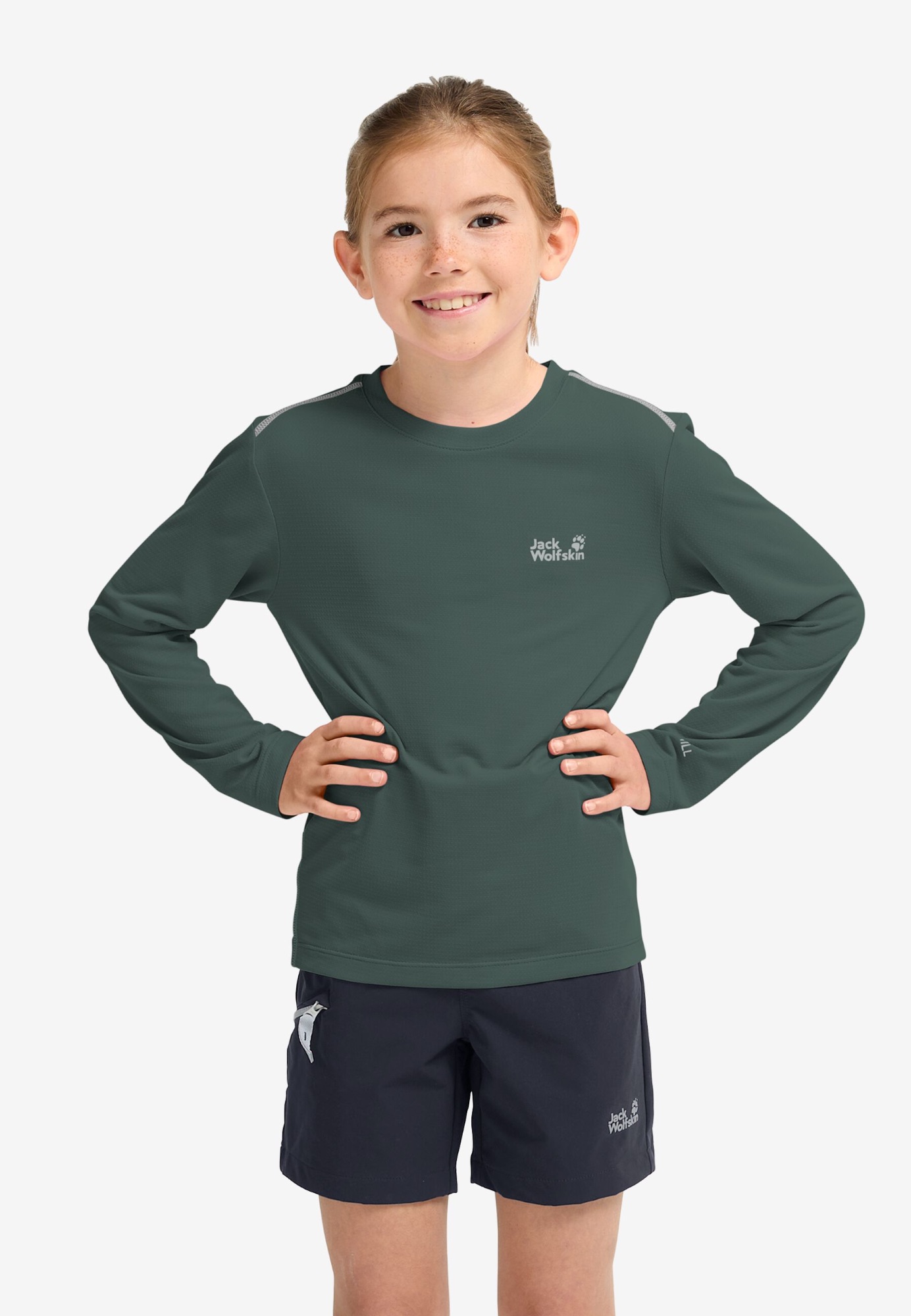 Jack Wolfskin Flare Kids Long Sleeve Sago Palm 05