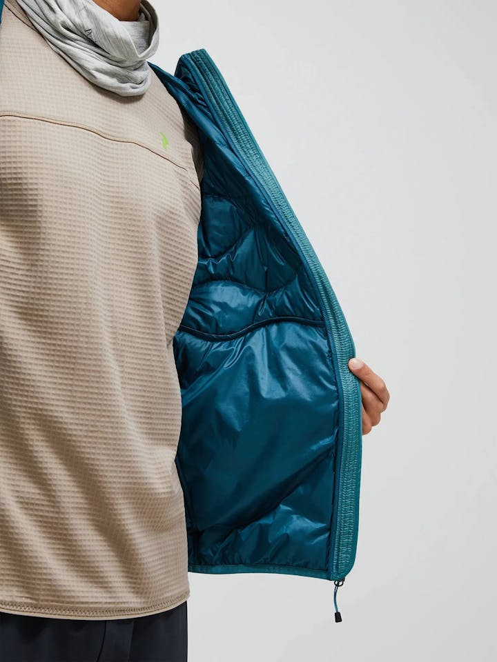 Peak Performance Men's Helium Down Hood Jacket Hydro Fresh - Infinity Teel 06