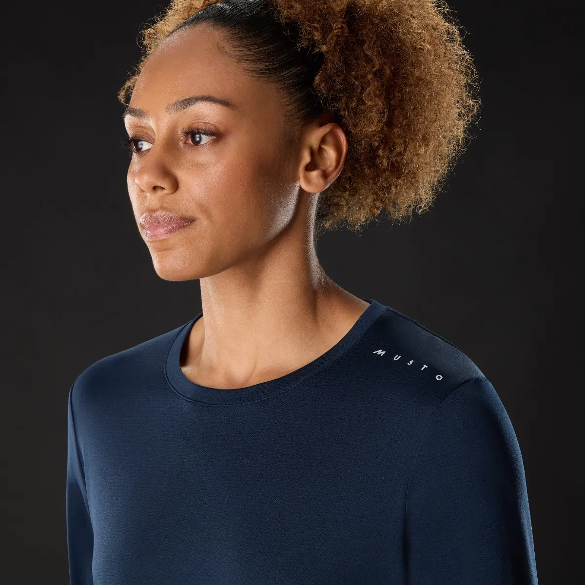 Musto Women's Evo Crew Sunblock Long Sleeve Navy 07
