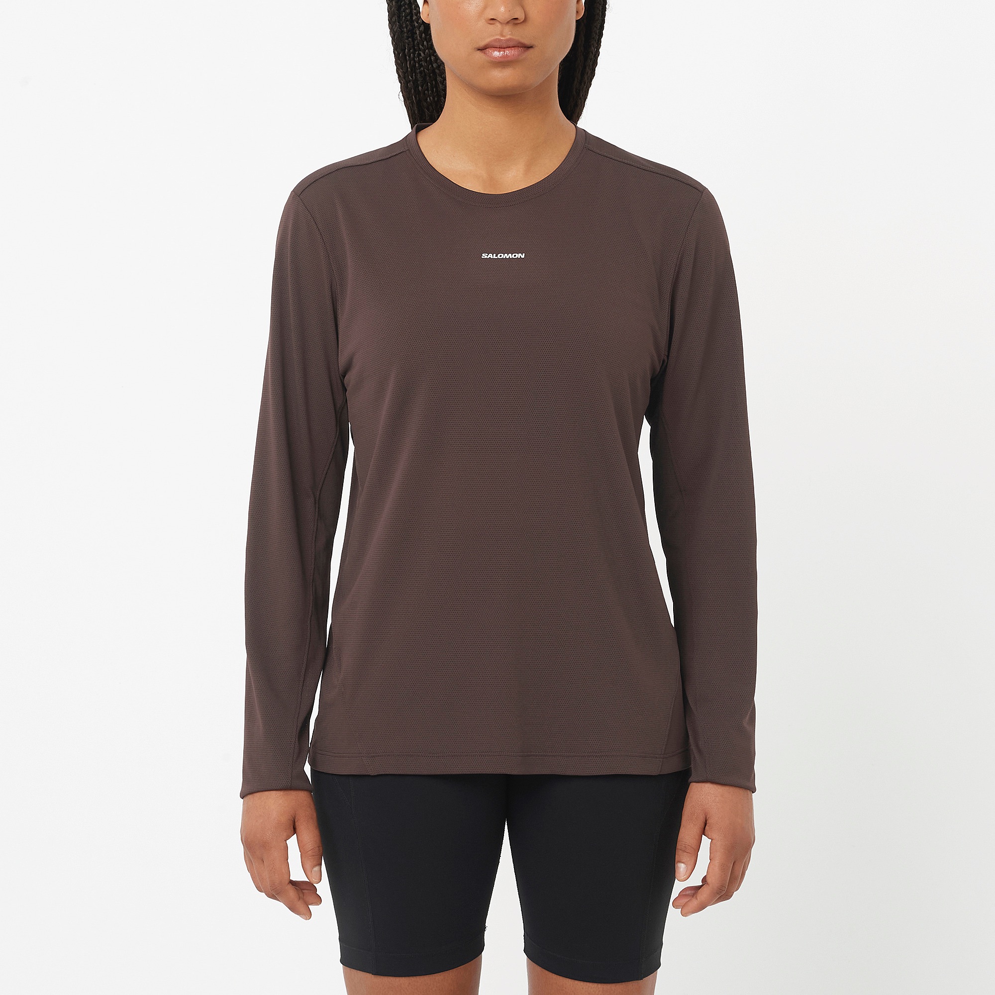 Salomon Women's Shakeout Core Long Sleeve Coffee 02