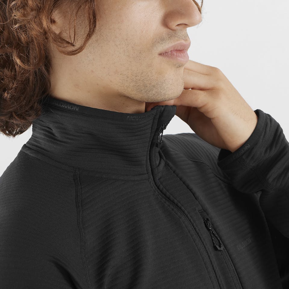 Salomon Men's Essential Lightwarm Half Zip Black 01