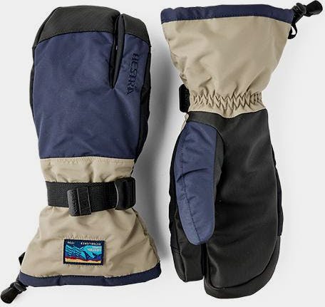 Hestra Gauntlet Sr 3 Finger Blue / Beige 01