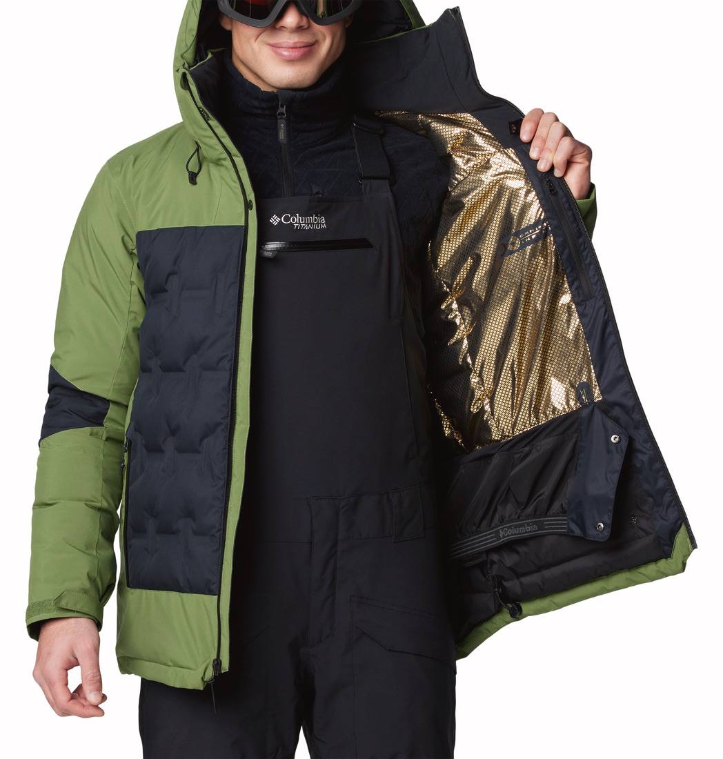 Columbia Men's Wild Card IV Down Jacket Black Green 04