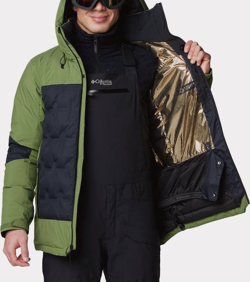 Columbia Men's Wild Card IV Down Jacket Black Green 04