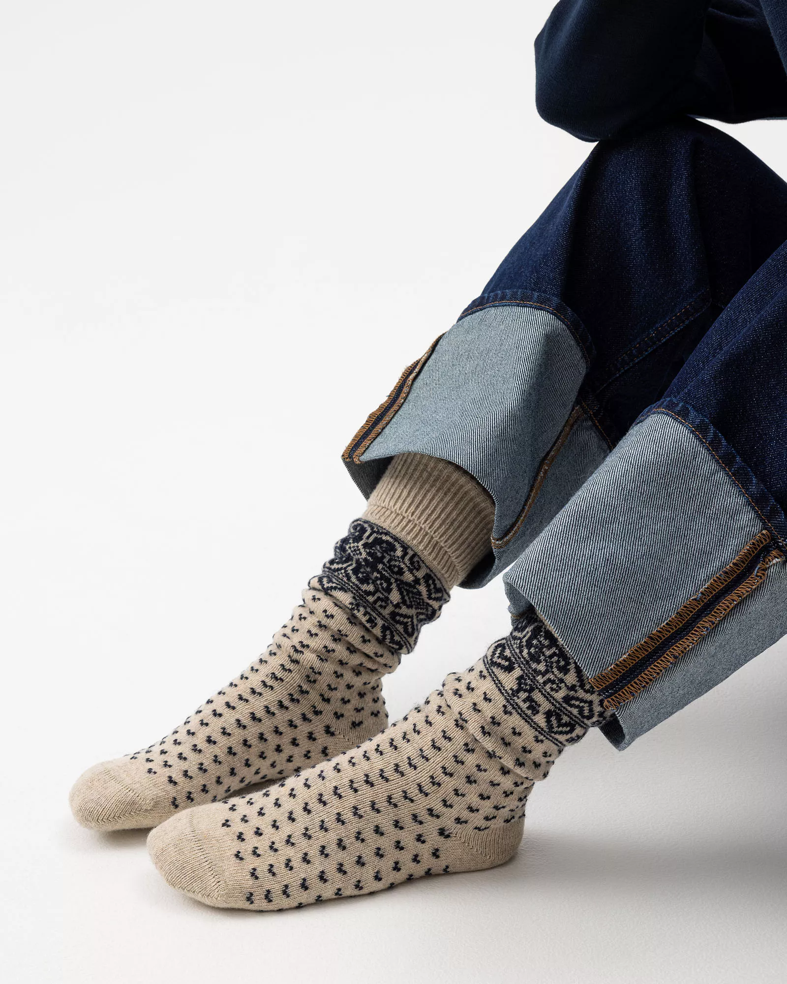 Holebrook Sundborn Raggsocka Valkoinen / Harmaa 02