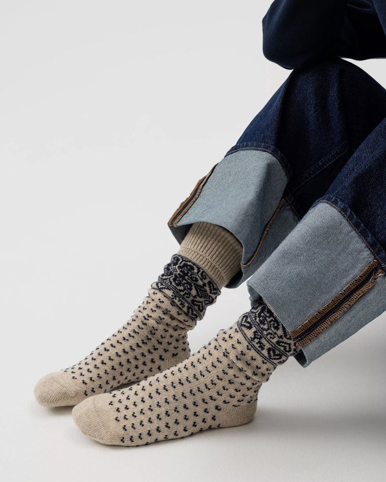 Holebrook Sundborn Raggsocka Valkoinen / Harmaa 02