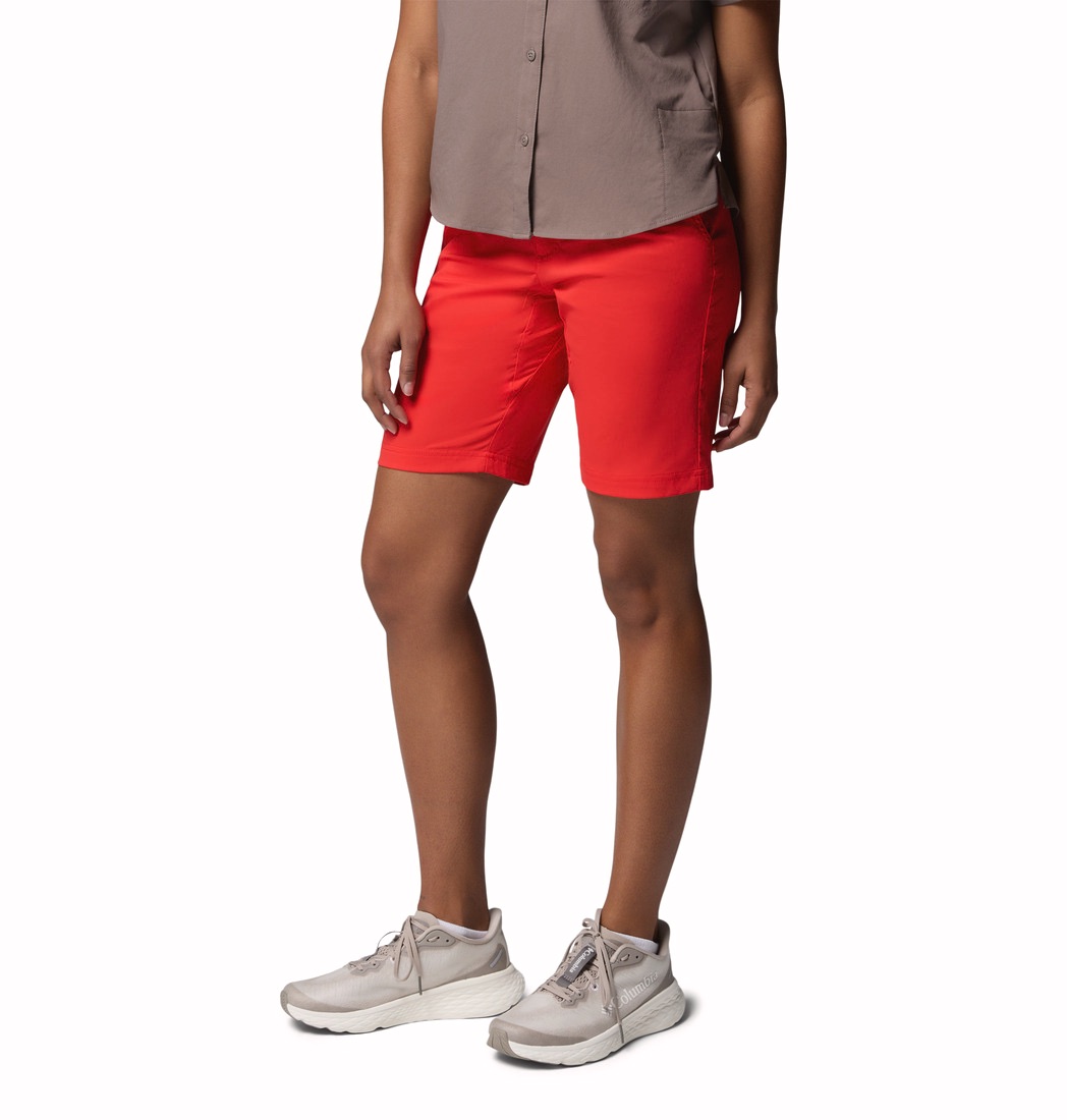 Columbia Women's Leslie Falls Long Hiking Shorts II Poppy 03