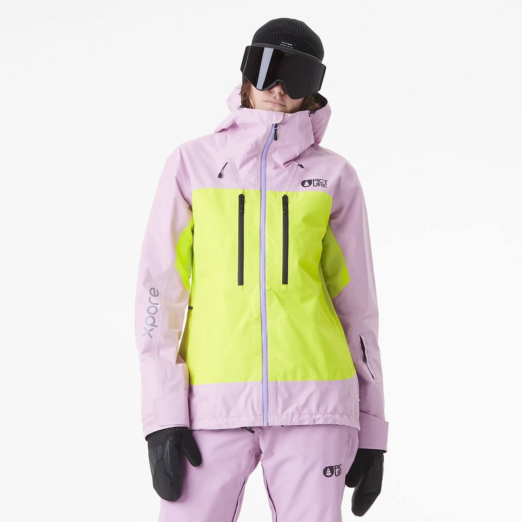 Picture Organic Clothing Women's Acidic 3L Xpore Jacket Orchid Acid Lime 04
