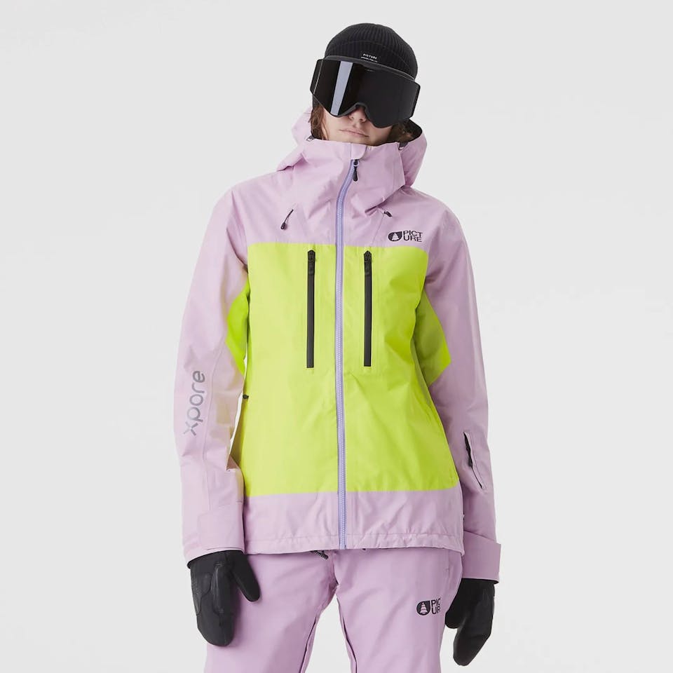 Picture Organic Clothing Women's Acidic 3L Xpore Jacket Orchid Acid Lime 04