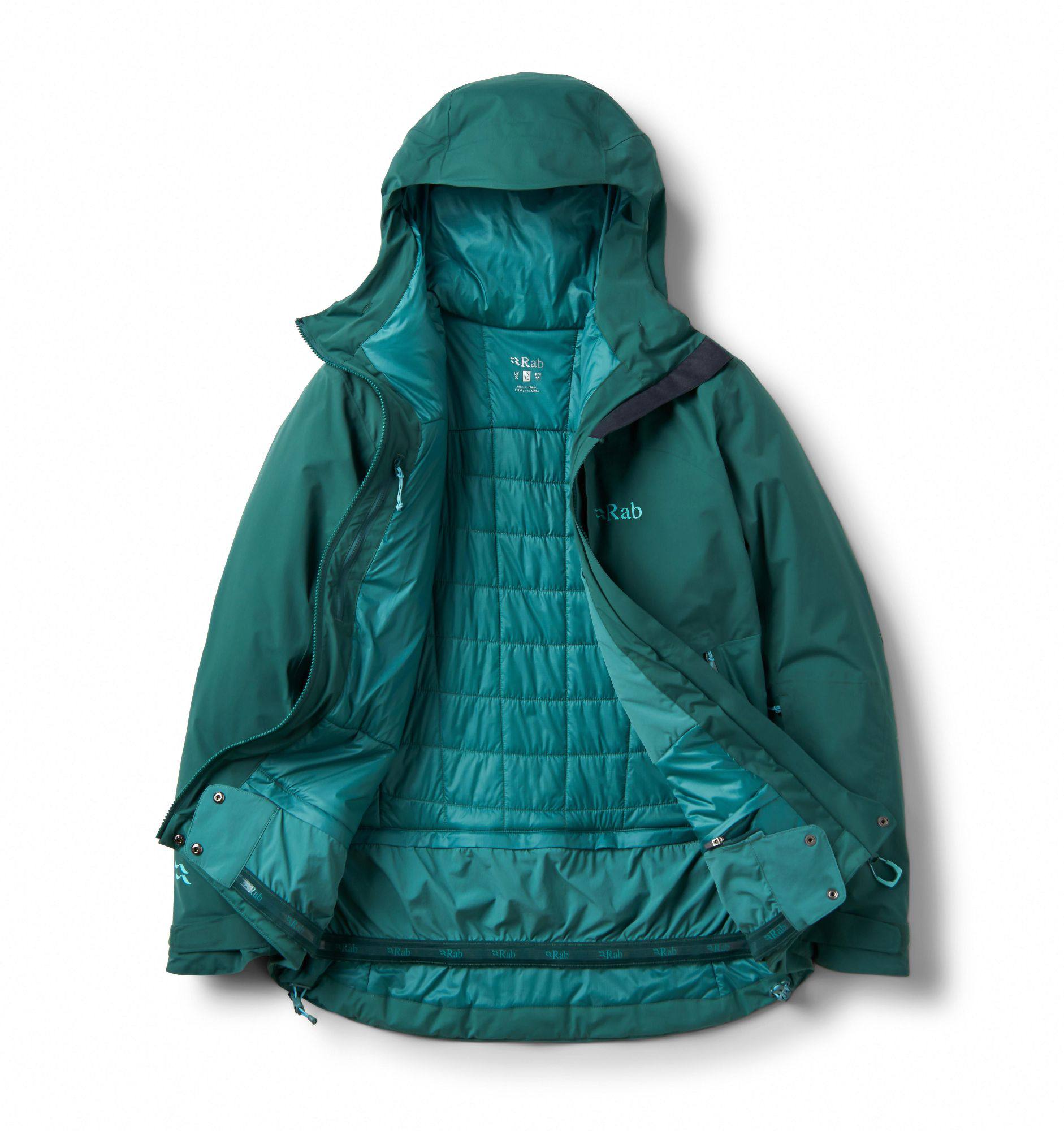 Rab Women's Khroma Diffract Insulated Ski Jacket Green slate / Eucalyptus 04