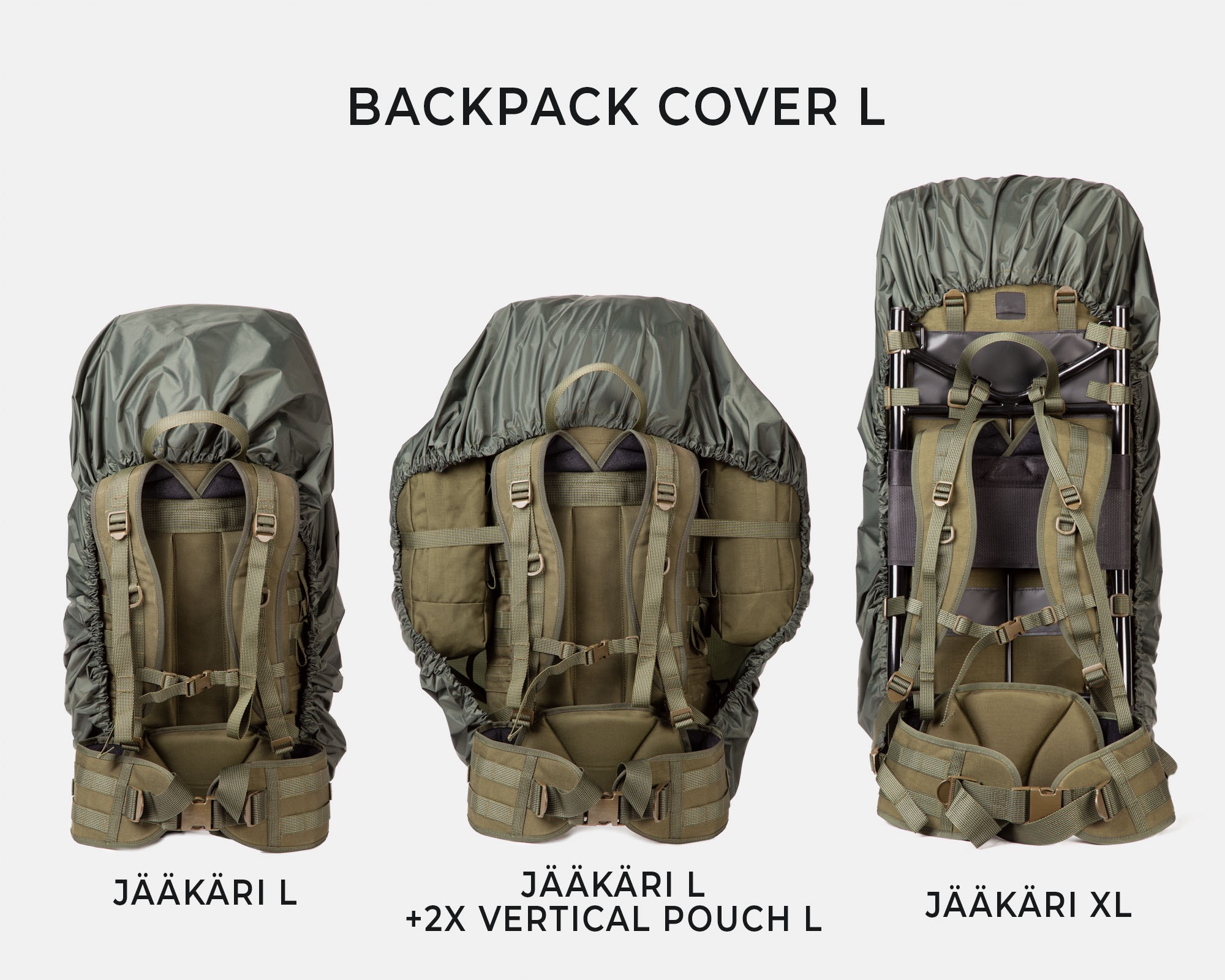 Savotta Backpack Cover 80L / L Green 02