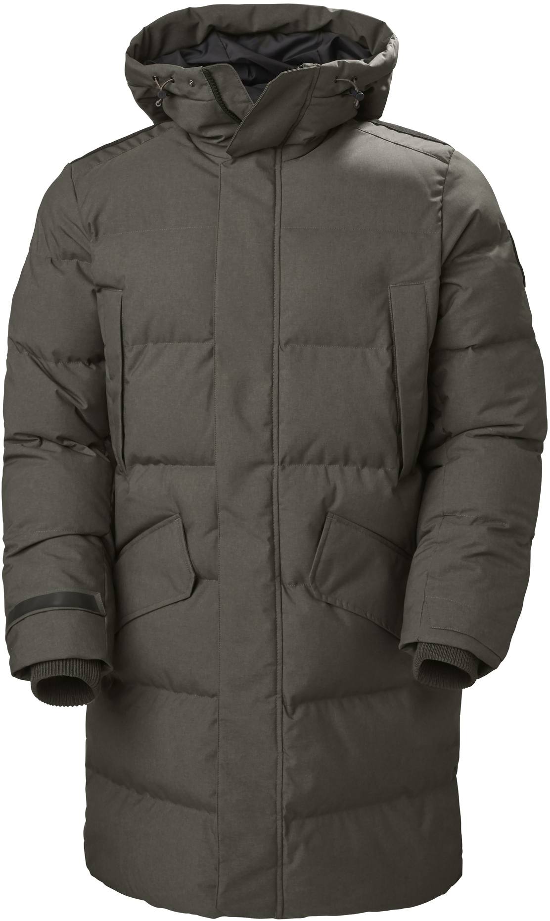 Hajotrawa Mens Hooded Outdoors Loose Packable Mid Long Autumn Winter Down Jacket